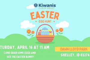 Easter Egg Hunt, Saturdat April 16 at 11 AM Dawn Lloyd Park, Shelley, ID 83274