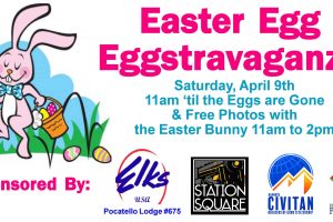Easter Egg Eggstravaganza, Saturday April 9 from 11AM till the eggs are gone. Free Photos with the Easter Bunny 11am-2pm